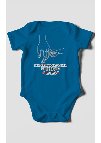 Babaya Özel Baskılı Bebek Zıbını – Çıtçıtlı Body 8 Renk | %100 Pamuk Kısa Kol fiyatları