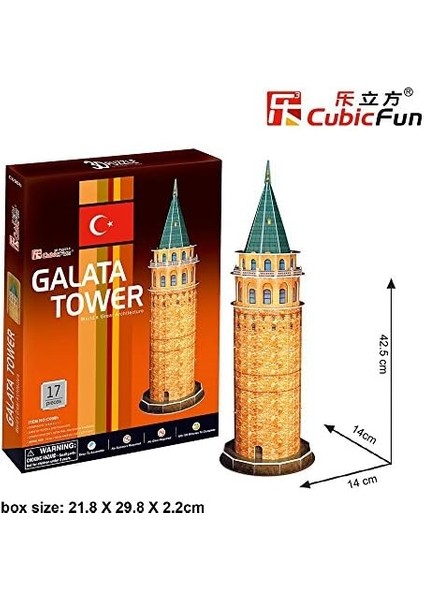 3D 17 Parça Puzzle Galata Kulesi modelleri