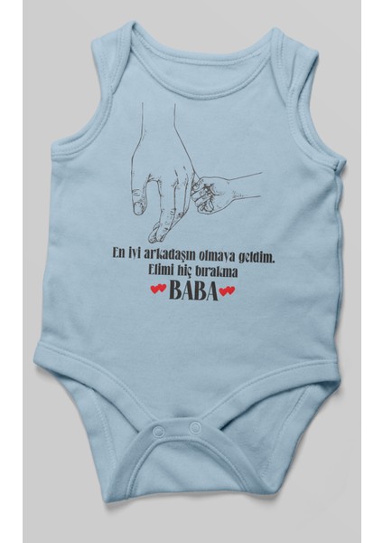 Babaya Özel Baskılı Bebek Zıbını – Çıtçıtlı Body 8 Renk | %100 Pamuk Sıfır Kol fiyatları