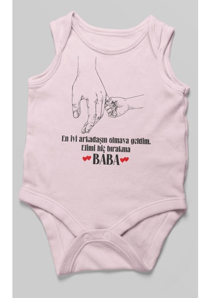 Babaya Özel Baskılı Bebek Zıbını – Çıtçıtlı Body 8 Renk | %100 Pamuk Sıfır Kol fiyatları