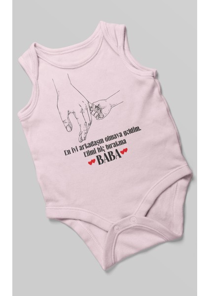Babaya Özel Baskılı Bebek Zıbını – Çıtçıtlı Body 8 Renk | %100 Pamuk Sıfır Kol modelleri