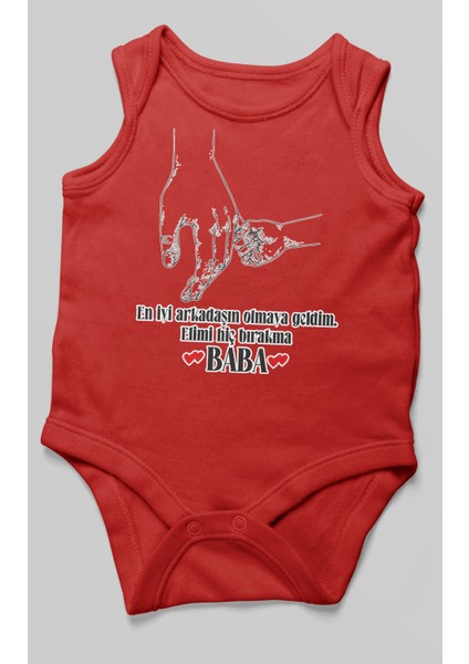 Babaya Özel Baskılı Bebek Zıbını – Çıtçıtlı Body 8 Renk | %100 Pamuk Sıfır Kol fiyatları