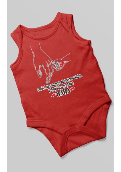 Babaya Özel Baskılı Bebek Zıbını – Çıtçıtlı Body 8 Renk | %100 Pamuk Sıfır Kol modelleri