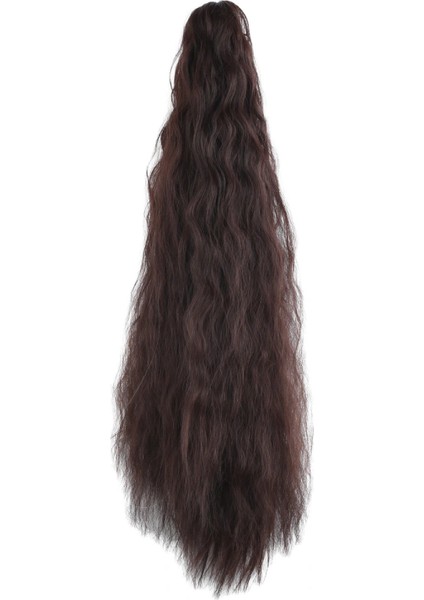 Tokalı Kabarık Dalgalı At Kuyruğu - Koyu Kahve modelleri