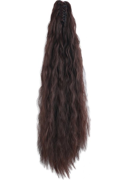 Tokalı Kabarık Dalgalı At Kuyruğu - Koyu Kahve fırsatları