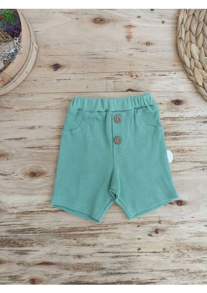 3-6 6-9 9-12 Ay Ananas Baskılı Şort Tişört 2 Li Kız Erkek Bebek Takımı Yeşil fırsatları