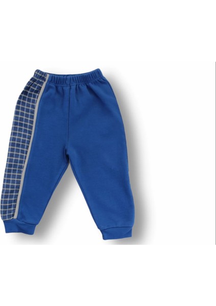 3-6 6-9 9-12 Ay Cep Saat Nakışlı Şapkalı Uzun Kollu Sweatli 3lü Erkek Bebek Takımı Mavi modelleri