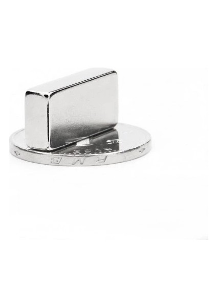 50 Adet 20X10X5 mm Neodyum Magnet N35 Güçlü Mıknatıs Köşeli ve Dayanıklı Nikel Kaplama