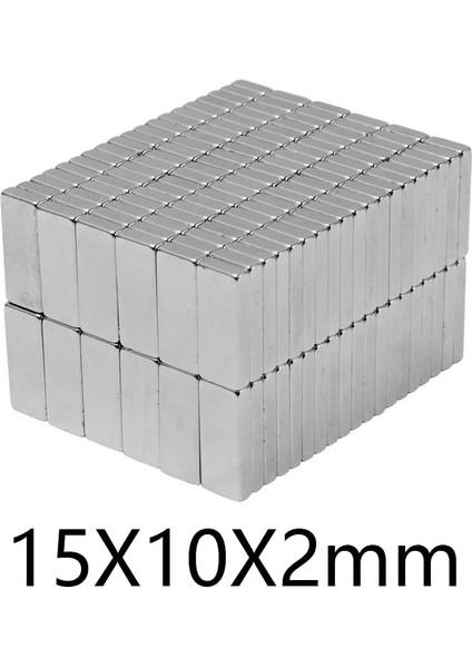 5 Adet 15X10X1.5 mm Köşeli Neodyum Mıknatıs N35 Magnet Dayanıklı Nikel Kaplama fiyatları