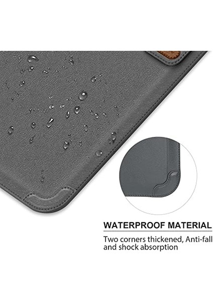 15.6" Dizüstü Bilgisayar Kılıfı [ayarlanabilir Dizüstü Bilgisayar Standı ve Fare Altlığı] Iş Darbeye Dayanıklı Pu Laptop Çantası 16" / 15" MacBook Pro 15.6" Hp Acer, Gary Için fiyatları