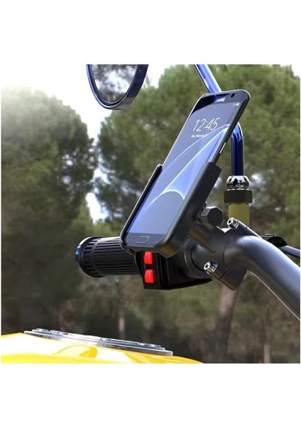 Motor Motosiklet ve Bisiklet Telefon Gidon Tutucu Tamamı Alüminyum Metal Kasa modelleri