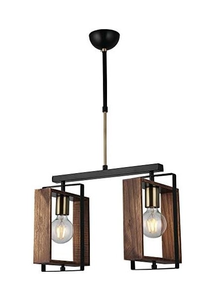 2'li Eskitme Siyah Sıralı Avize 2 x E27 fiyatları