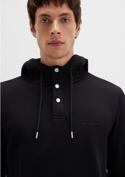 Mavi Black Kapüşonlu Siyah Sweatshirt 0S10384-900