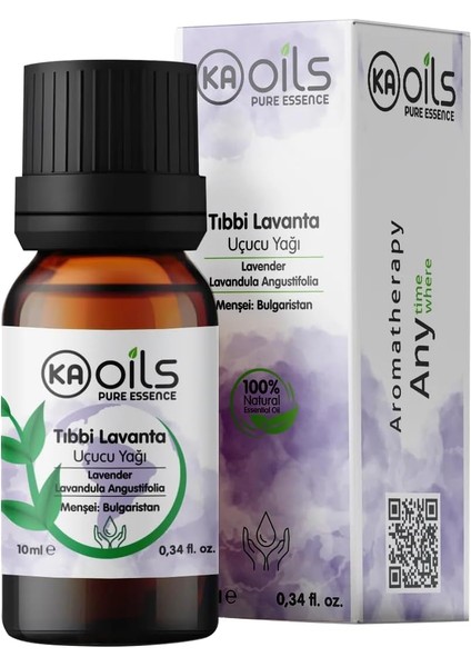 Kaoils Tıbbi Lavanta Uçucu Yağı 10 ml | Lavandula Angustifolia Essential Oil | Uyku ve Stres Desteği | Yatıştırıcı Aromaterapi ve Difüzör Yağı