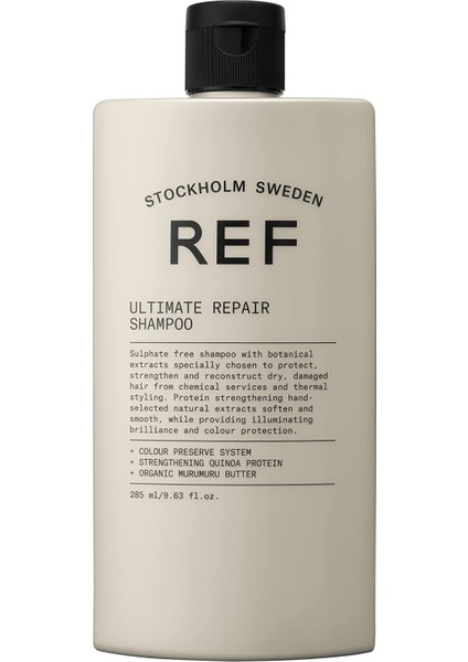 Ref Stockholm-Ref Ultimate Repair Shampoo 100 ml Hasarlı Saçlar Için Onarıcı ve Besleyici Bakım Şampuanı