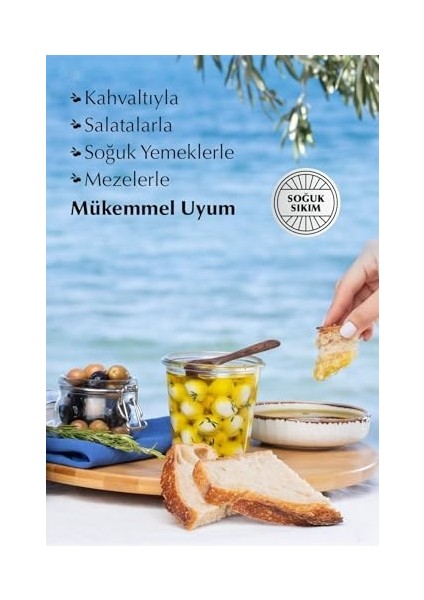 Soğuk Sıkım Natürel Sızma Zeytinyağı 250 ml Cam Şişe fiyatları