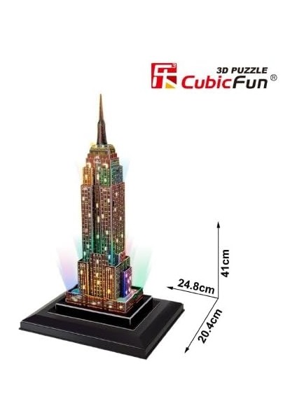 3D 38 Parça Puzzle Empire State Binası Abd LED Işıklı fiyatları