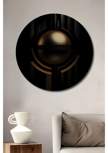 Art Deco Ahşap Mdf Dekoratif Ev/işyeri Duvar Tablo Yuvarlak Ev/işyeri Duvar Tablo