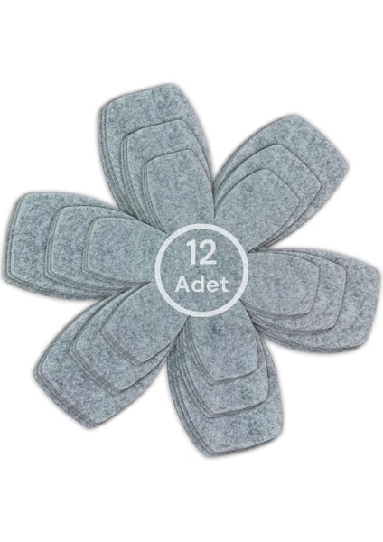 12'li Set Tava Tencere ve Düzenleyici Keçesi (Gri)