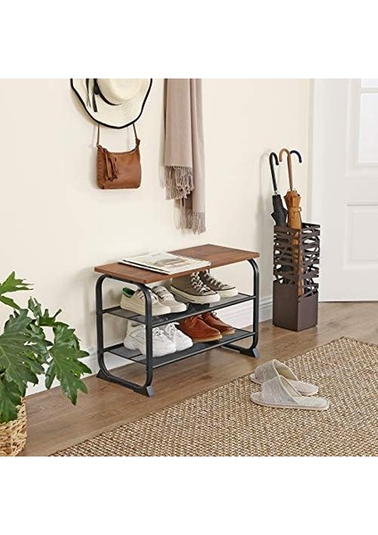 Ayakkabı Dolabı, 2 Raflı, Yuvarlak Çerçeve, Basit Montaj, Ahşap Görünüm, LMR32BX, 66 x 45 x 30 cm modelleri