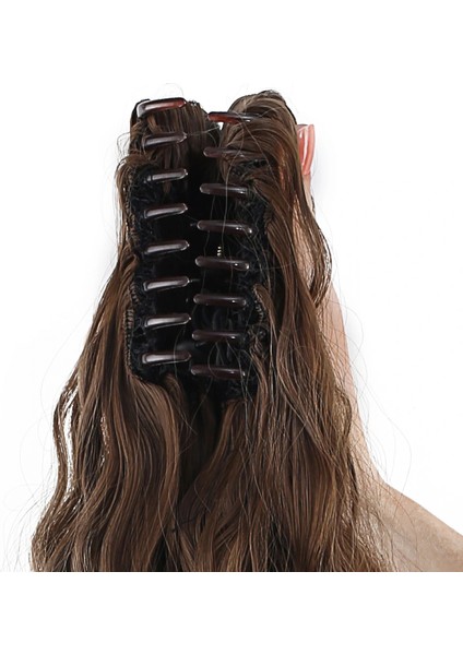 Tokalı Kabarık Dalgalı At Kuyruğu - Kumral indirimleri