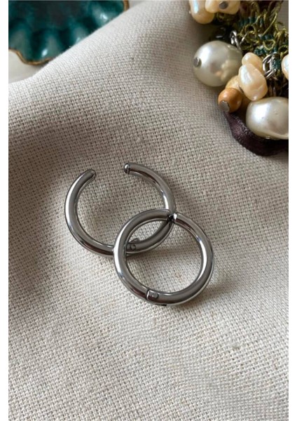 Deliksiz Sıkıştırmalı Çelik Erkek Fake Dudak Burun Kulak Kıkırdak Septum Halka Küpe Ear Cuff 1 Ad. modelleri