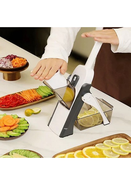 Çok Amaçlı Basmalı Sebze Dilimleyici Doğrayıcı Mandolin Brava Spring Slicer Kitchenmate (4887) indirimleri