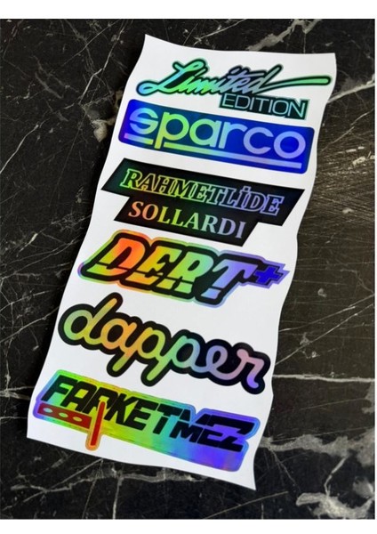 Araba Arka Cam Yazıları Hologramlı Yeni Model 2