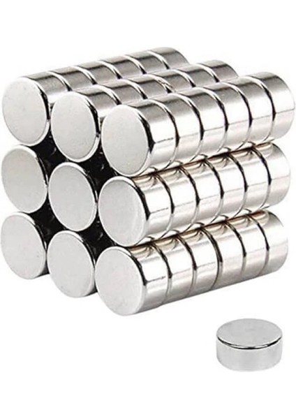 100 Adet 8X3MM Yuvarlak Neodyum Mıknatıs Güçlü Nikel Kaplamalı Kaliteli Dayanıklı Magnet