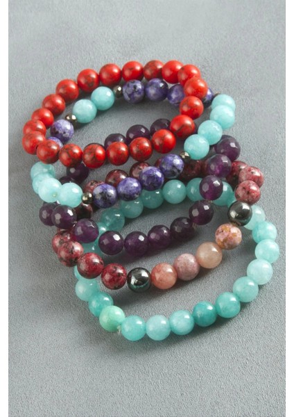 Karışık Ceyt Doğaltaş Bileklik