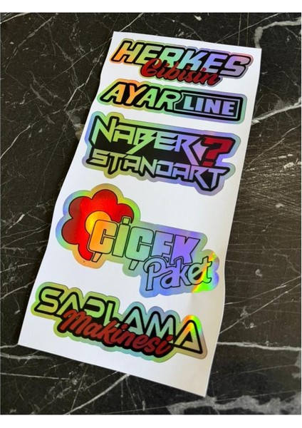 Araba Arka Cam Yazıları Hologramlı Yeni Model 3