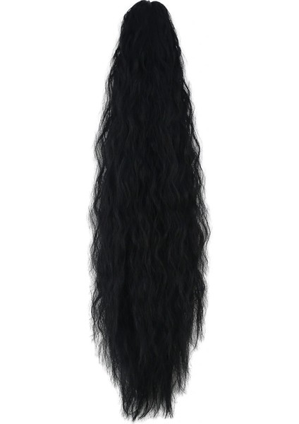 Tokalı Kabarık Dalgalı At Kuyruğu - Siyah modelleri