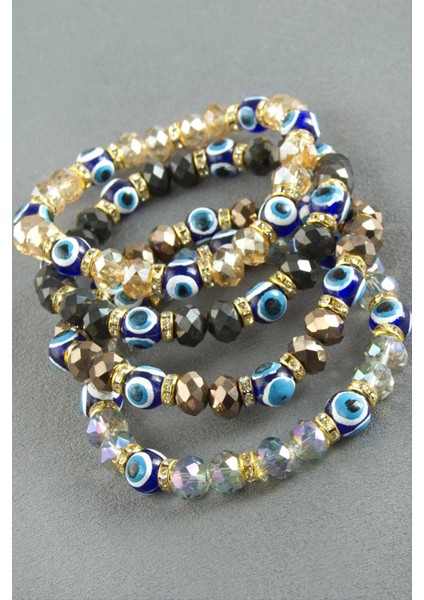 Nazar Taşlı Kristal Bileklik