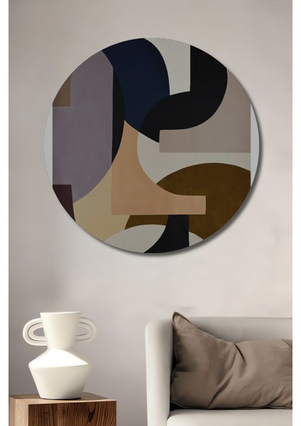 Soyut Sanat Dekoratif Ahşap Mdf Ev/işyeri Duvar Tablo Yuvarlak Ev/işyeri Duvar Tablo