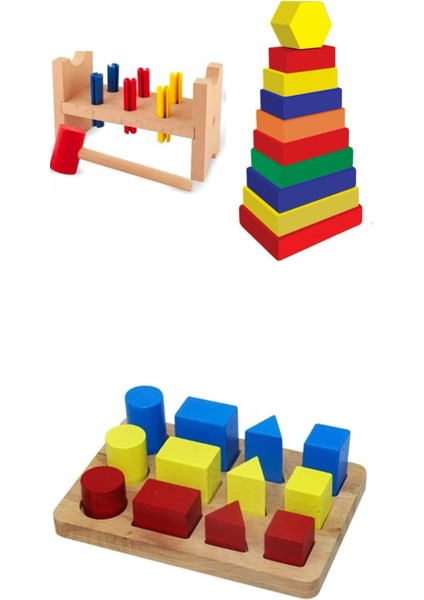 7 Li Ahşap Kavram Oyuncakları Özel Eğitim Materyalleri Koordinasyon oyun Seti