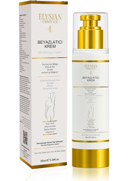 Elysian Essence Cilt Beyazlatıcı | Kararma Giderici Krem - Genital Bölge, Koltuk Altı, Bikini Bölgesi, Dirsek ve Vücut 100 ml