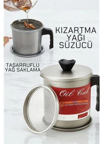 Modacar Kızartma Yağı Süzücü - Yağ Saklama Kabı - Tasarruflu Yağ Ayırıcı