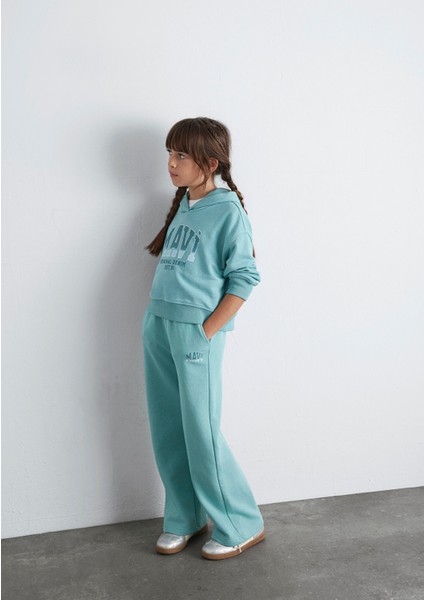 Mavi Logo Baskılı Yeşil Eşofman Altı 7010038-71748