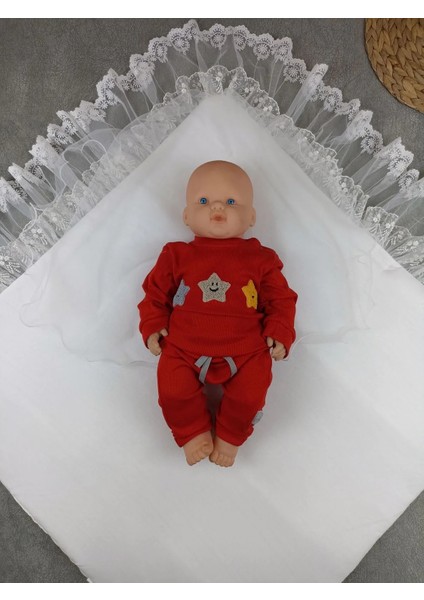 Yenidoğan Bambu Taç Nakışlı Delüks Kundak Bebek Battaniyesi Ekru fırsatları