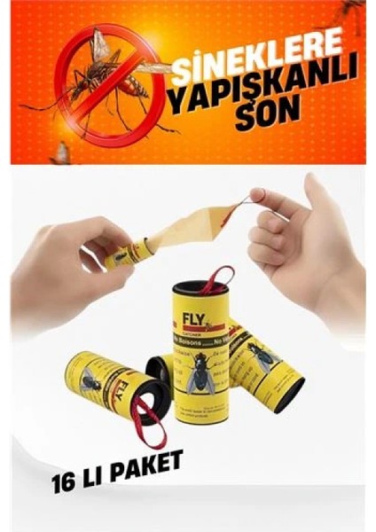 Modacar Yapışkanlı Sinek Şeridi Sinek Kapanı 16 ADET fiyatları