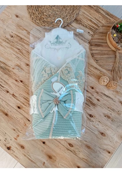 Yenidoğan Tericotton Örgülü Trilüx Bebek Battaniyesi Kundak Yeşil indirimleri