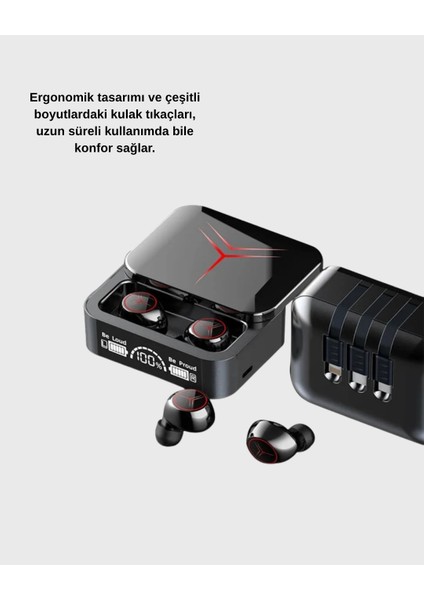 Powerbank Özellikli Bluetooth Kablosuz Kulaklık – Dokunmatik Kontrol, Uzun Pil Ömrü, Ergonomik Tasarım fırsatları