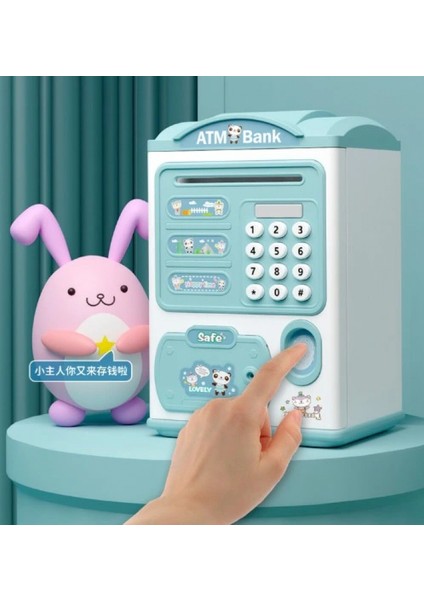 Parmak Izi Görünümlü Elektronik Şifreli Otomatik Kağıt Para Alan Atm Kumbara (4887) fırsatları