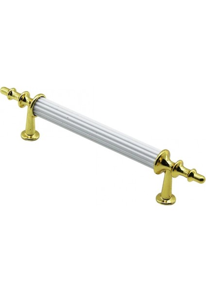 10 ADET BEYAZ - ALTIN BORU KULP 9.6CM (4887)