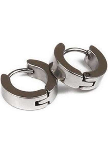 Delikli Trend Kalın Halka Küpe Erkek Çelik Küpe 2 Adet fırsatları