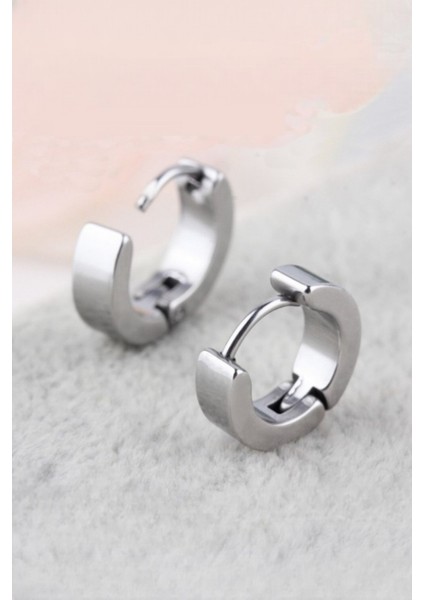 Delikli Trend Kalın Halka Küpe Erkek Çelik Küpe 2 Adet indirimleri