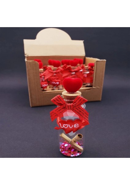 Love Kalpli Dilek Şişesi ( Lisinya )