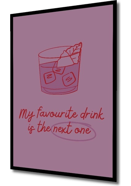 Çerçeve Görünümlü Kokteyl Bardak Eğlenceli Ahşap Mdf Ev Duvar Tablo Dikdörtgen Ev Duvar Tablo fiyatları