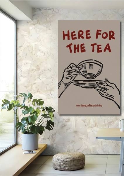 Çay Saati Ahşap Mdf Dekoratif Ev/işyeri Duvar Tablo Dikdörtgen Ev/işyeri Duvar Tablo