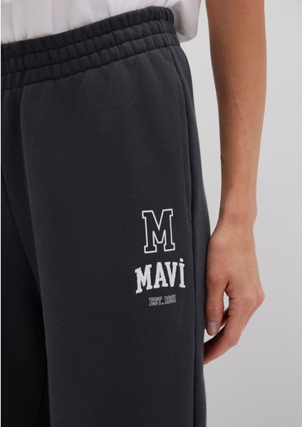 Mavi Logo Baskılı Antrasit Eşofman Altı 1010801-70087